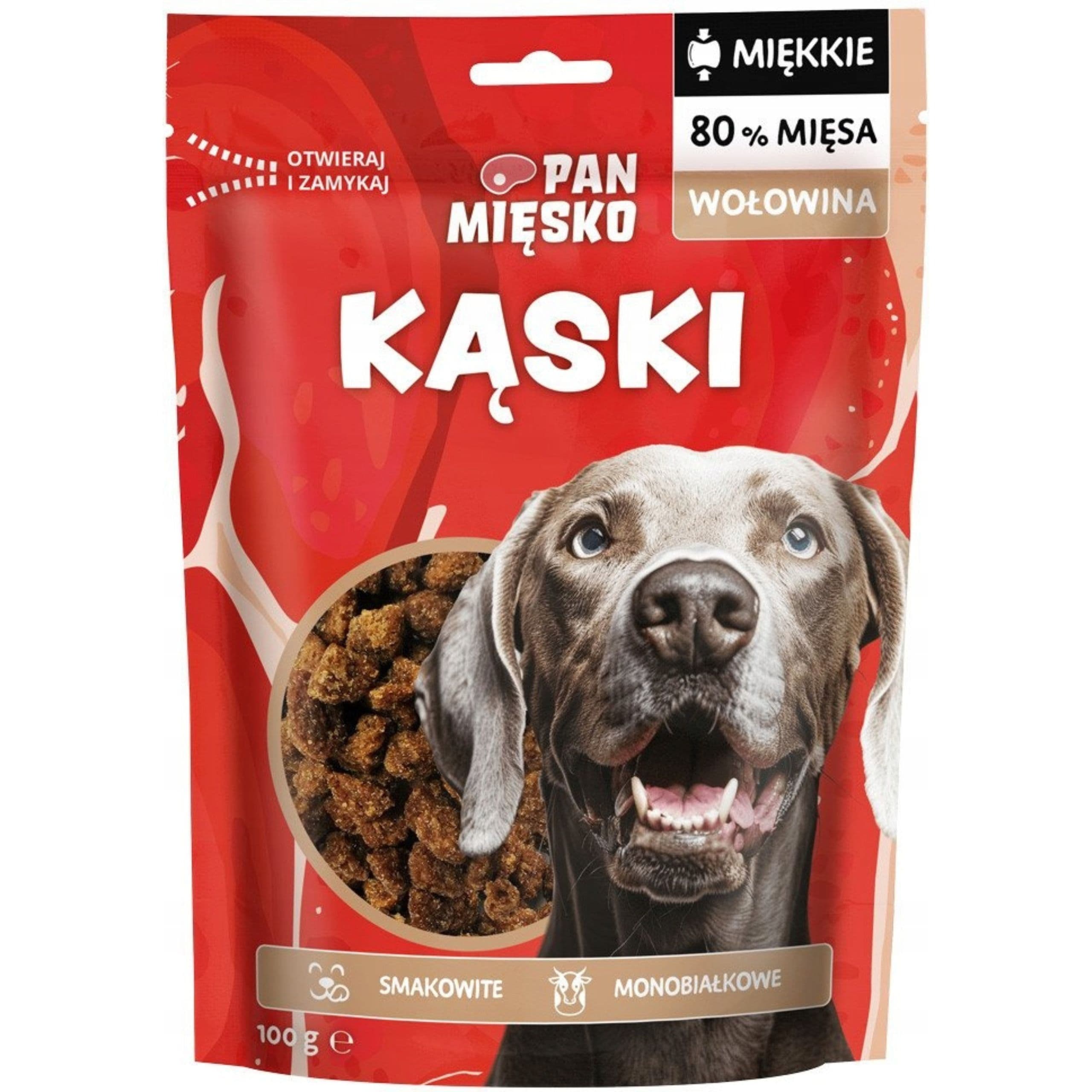 Przysmaki dla psa Miękkie Kąski Wołowina Pan Mięsko 100g naturalny smakołyk