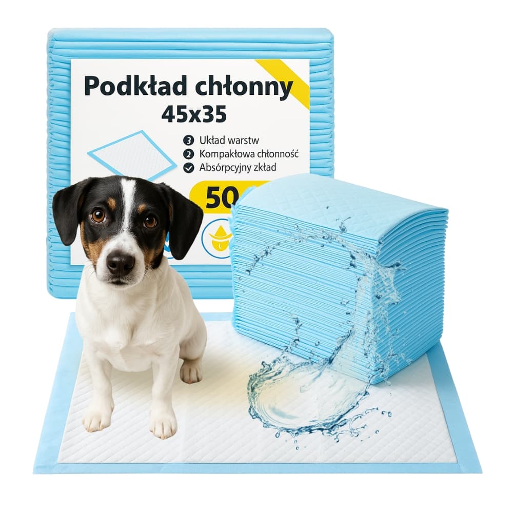 Uniwersalne podkłady higieniczne chłonne 45x35 cm 50 sztuk PetJet