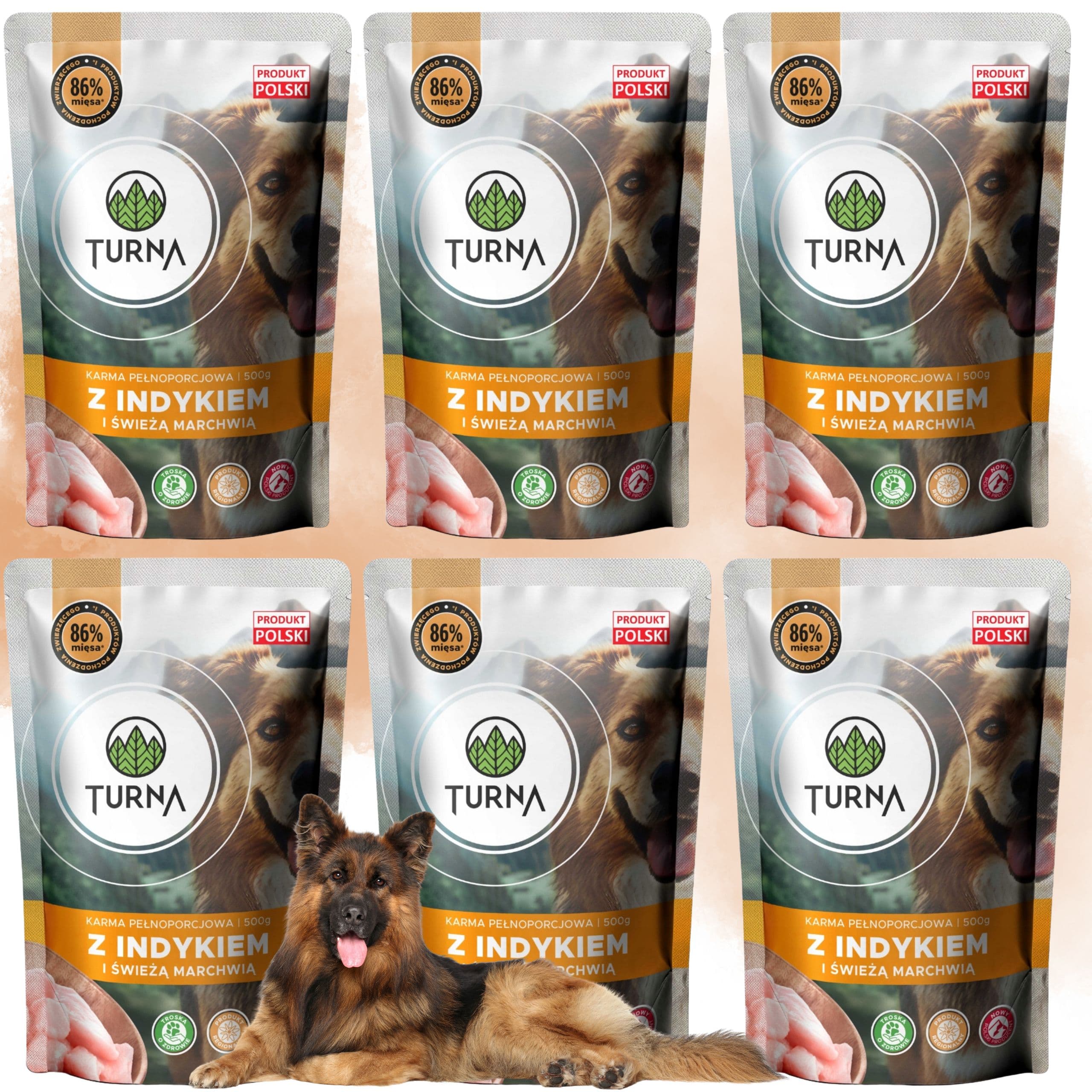 Mokra karma dla psa indyk TURNA 500g karmy na nadwrażliwość psów naturalna