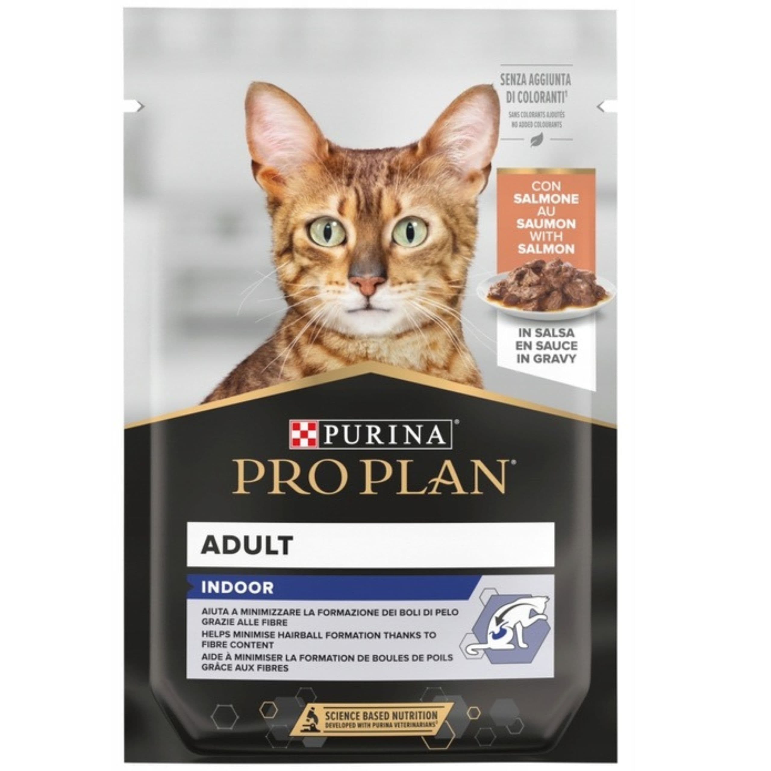 KARMA MOKRA DLA KOTA PURINA PRO PLAN ADULT INDOOR CAT ŁOSOŚ 85G