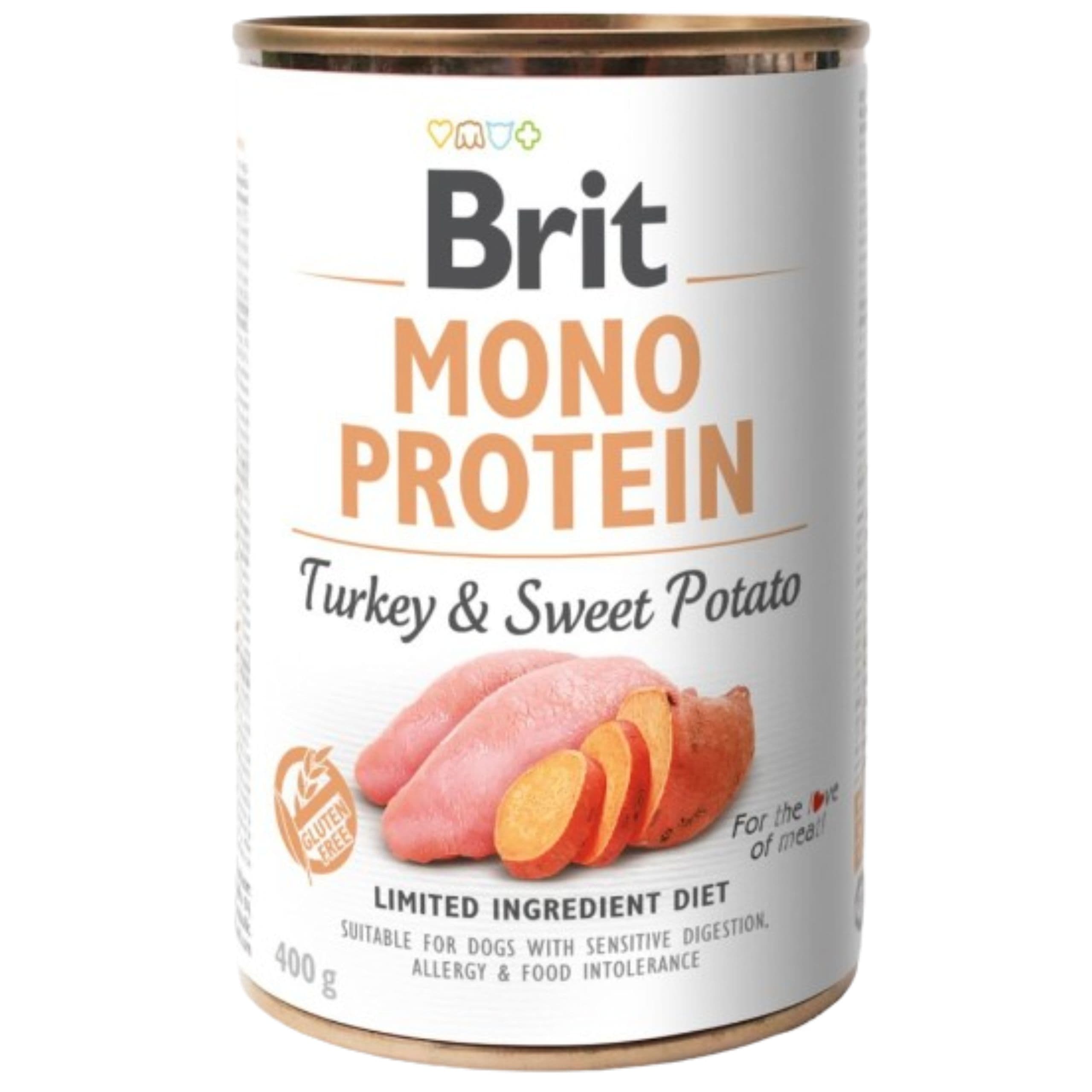 MOKRA KARMA DLA PSA BRIT MONO PROTEIN TURKEY & SWEET POTATO 400G INDYK