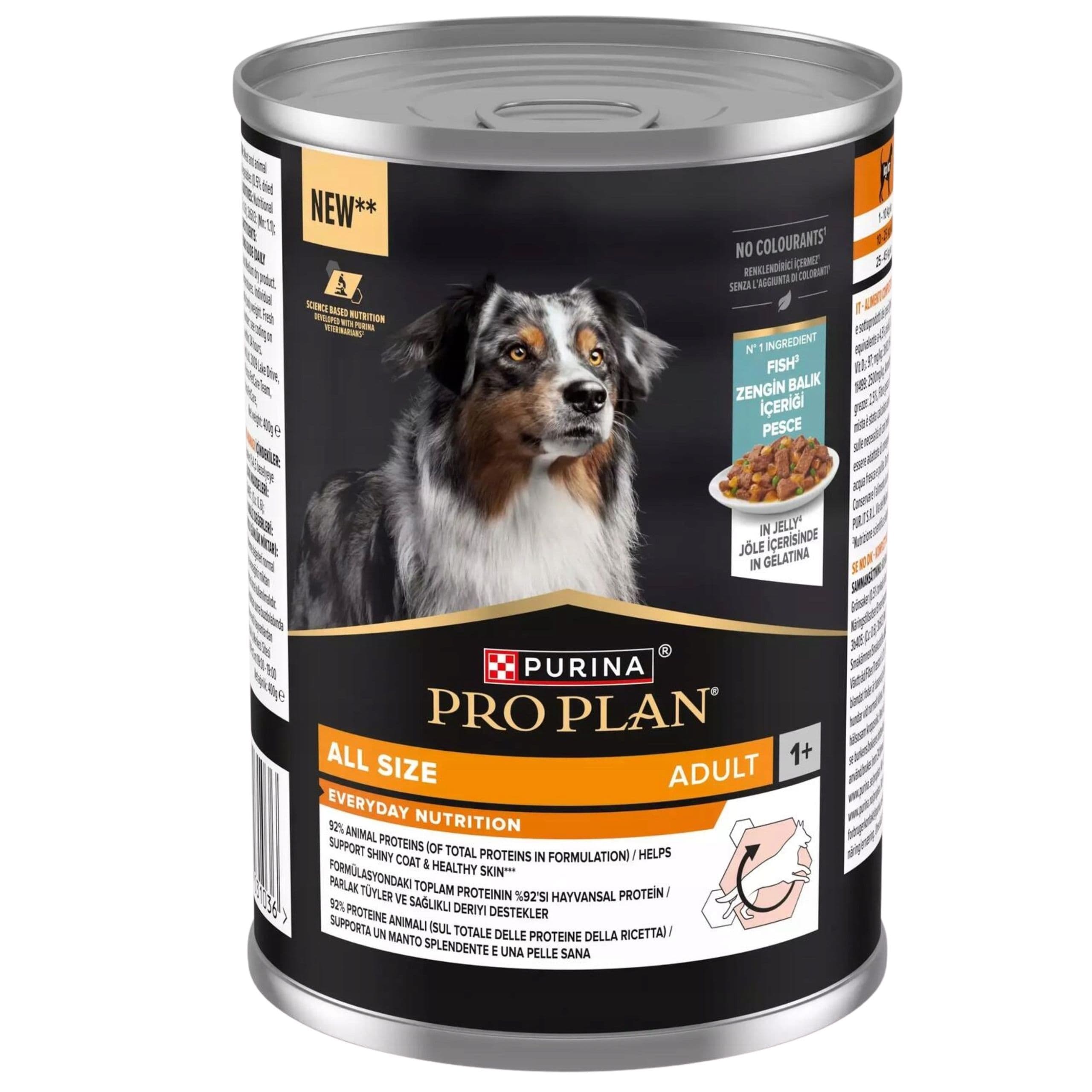 MOKRA KARMA DLA PSA PRO PLAN ADULT PURINA 400 g BOGATA W RYBĘ AKTYWNE PSY