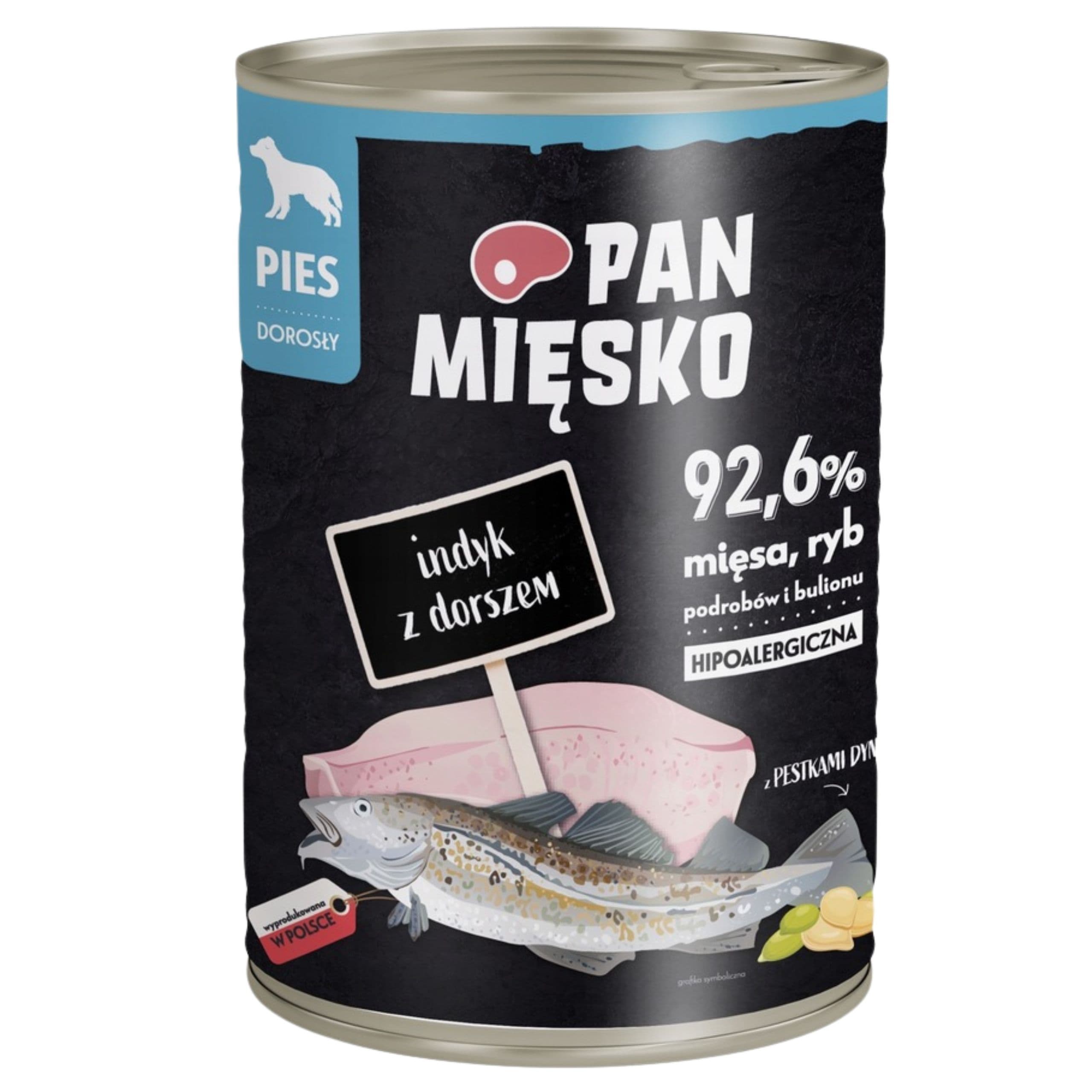 Pan Miesko Karma mokra dla psa Indyk z dorszem ( dorosly ) 400 g